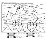 Coloriage magique ce1 math anglais 